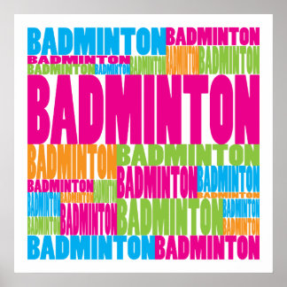 Colourful Badminton Poster