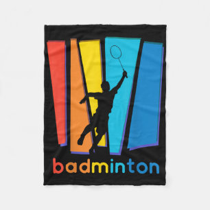 Colourful Badminton Shuttle Art Sports Fleece Blanket