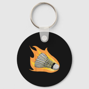 Colourful Badminton Shuttle Art Sports Key Ring