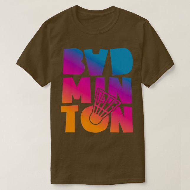 Colourful Badminton Shuttlecock T T-Shirt (Design Front)