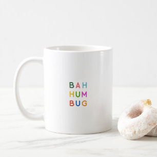 Colourful Bah HumBug Christmas Coffee Mug