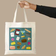 Colourful Baked Goods And Baking Utensils Tote Bag