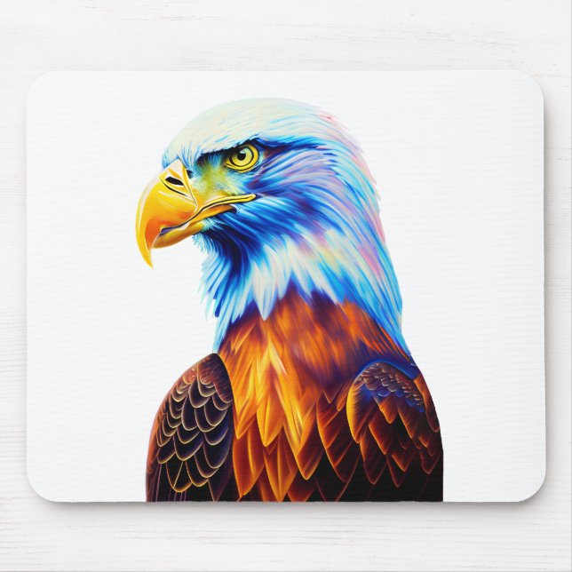 Colourful Bald Eagle Art  Mouse Mat (Front)