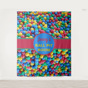 Colourful Ball Pit Balls Ball Pit Room Decor Tapestry