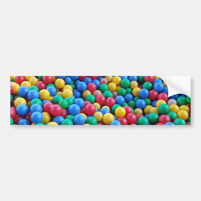 Colourful Ball Pit Balls Kids Play Bumper Sticker (Front)
