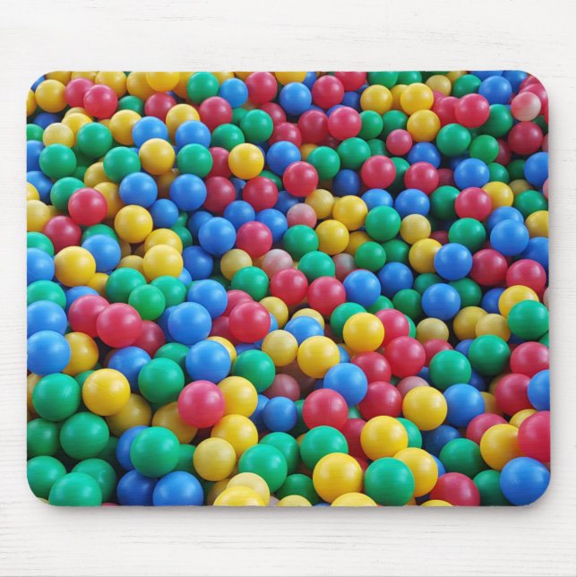 Colourful Ball Pit Balls Kids Play Mouse Mat (Front)