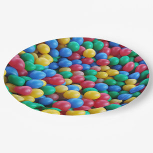 Colourful Ball Pit Balls Kids Play Paper Plate