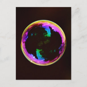 Colourful Ball Soap Bubble Postcard