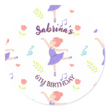 Colourful Ballerina Girls' Birthday Pattern