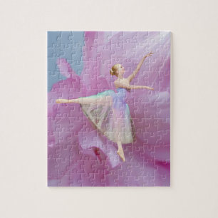 Colourful Ballerina in Arabesque Customisable Jigsaw Puzzle