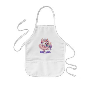 Colourful Ballerina Unicorn Personalised Kids Apron