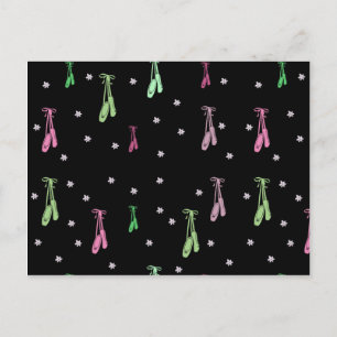 Colourful Ballet Pattern Postcard