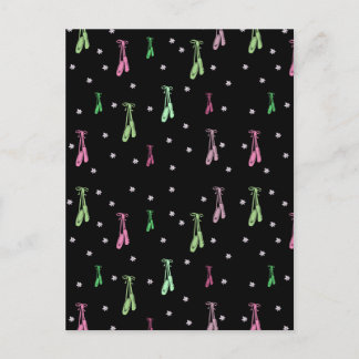 Colourful Ballet Pattern Postcard