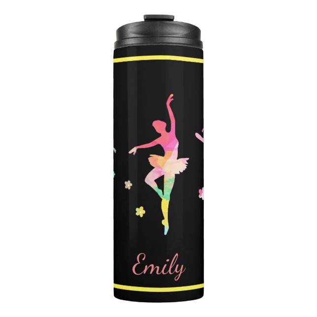 Colourful Ballet Themed Thermal Tumbler (Front)