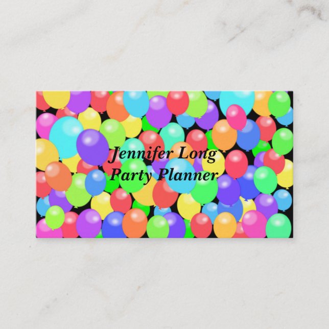Colourful Balloon Abstract  Business Card (Front)