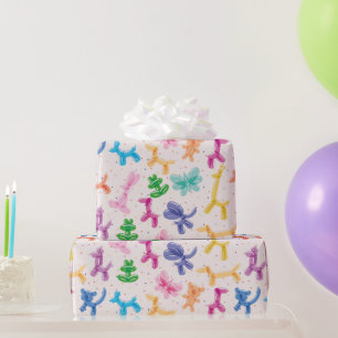 Colourful Balloon Animals Wrapping Paper