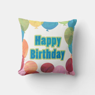 Colourful Balloon Birthday Cushion