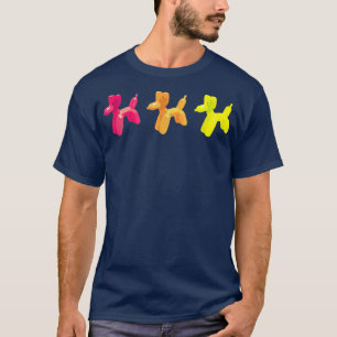 Colourful Balloon Dog , Puppy Tshirts For Kids