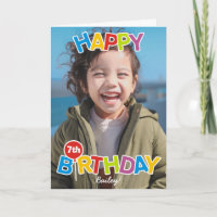 Colourful Balloon Happy Birthday Card Any Age