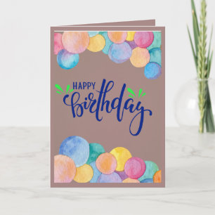 Colourful Balloon Happy Birthday Greeting Card