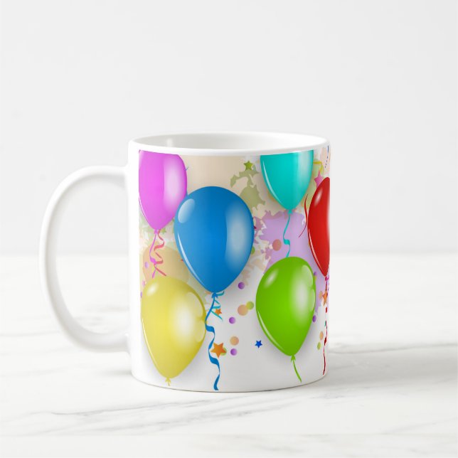Colourful Balloon Mug - Customise (Left)