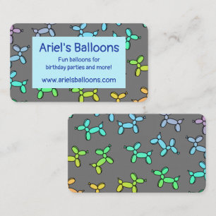 Colourful Balloon Twister Business Card