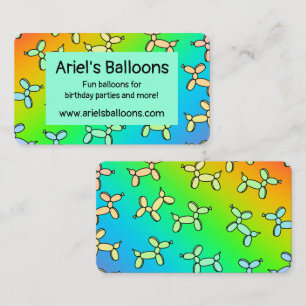 Colourful Balloon Twister Business Card