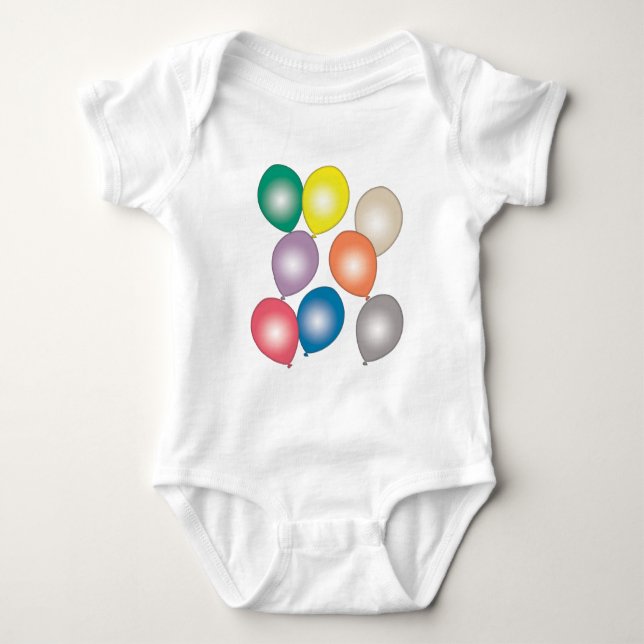 Colourful Balloons Baby Shirts (Front)