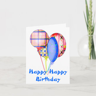 Colourful balloons Birthday Card
