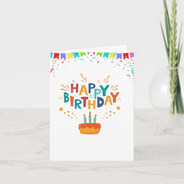 Colourful Balloons Birthday Card (Front)