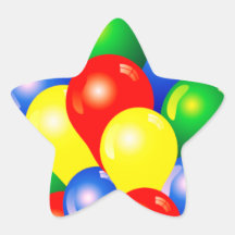Colourful balloons birthday party template