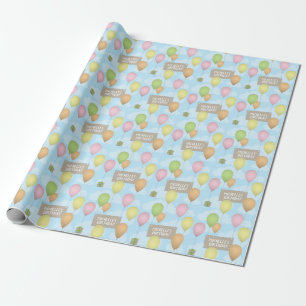 Colourful Balloons Birthday Pattern Wrapping Paper