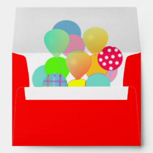 Colourful Balloons Children’s Birthday Party Envelope