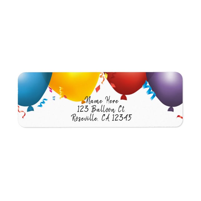 Colourful Balloons & Confetti Birthday Party (Front)