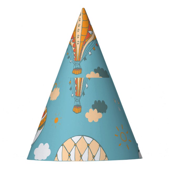 Colourful Balloons Festive Pattern Design Party Hat (Front)