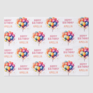 Colourful Balloons Kids Happy Birthday Gift Tissue Paper