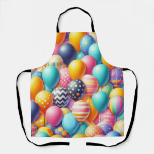 Colourful balloons pattern apron