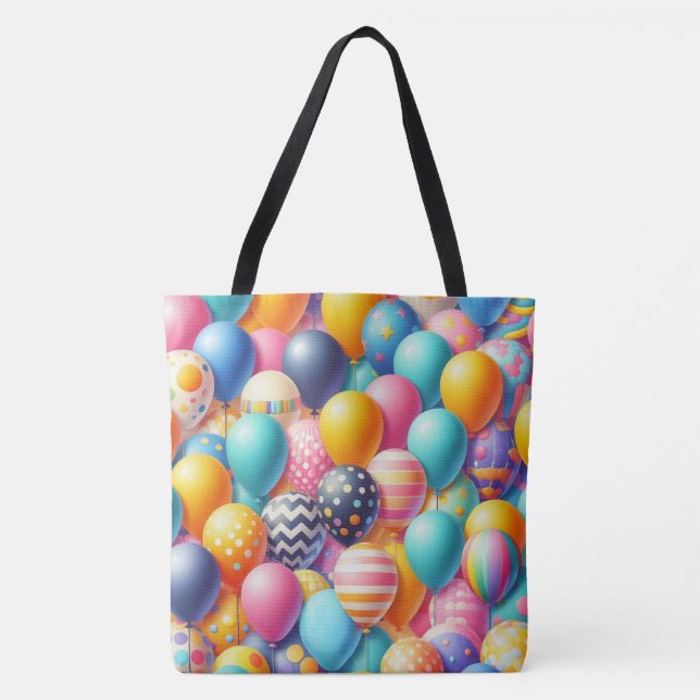 Colourful balloons pattern tote bag (Front)