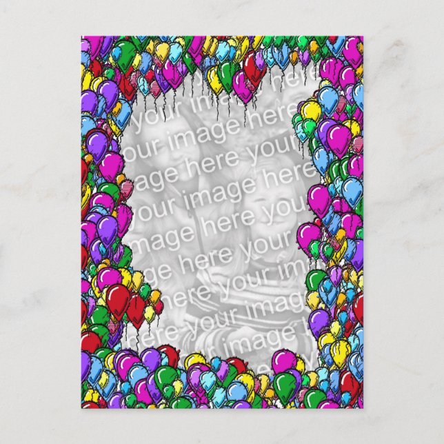 Colourful Balloons Photo Postcard (Front)