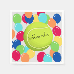 Colourful Balloons Soccer ball fun Napkins
