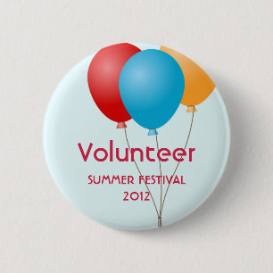 Colourful balloons summer outdoor event custom 6 cm round badge