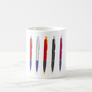 Colourful Ballpoint Pen Set Coffee Mug