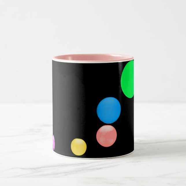 Colourful Balls Two-Tone Coffee Mug (Center)
