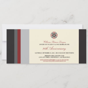 Colourful Bands Corporate Event Invitation (black)