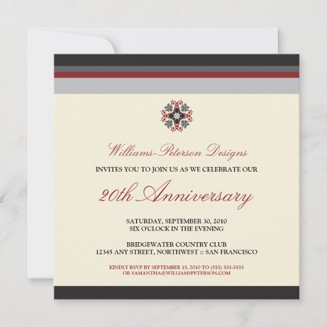 Colourful Bands Corporate Event Invitation (black) (Front)