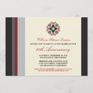 Colourful Bands Corporate Event Invitation (black)
