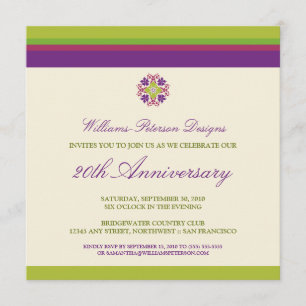 Colourful Bands Corporate Event Invitation (lime)