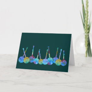 Colourful Banjo String Card