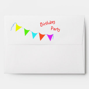 Colourful Banner Children’s Birthday Party Envelope