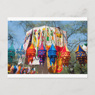 Colourful banners postcard